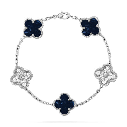 [Royal&Vicky]LUCKY CLOVER 5-MOTIF BRACELET - PIETERSITE COLLECTION