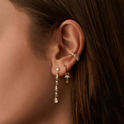 [Royal&Vicky]Brooke Removable Charm Hoops