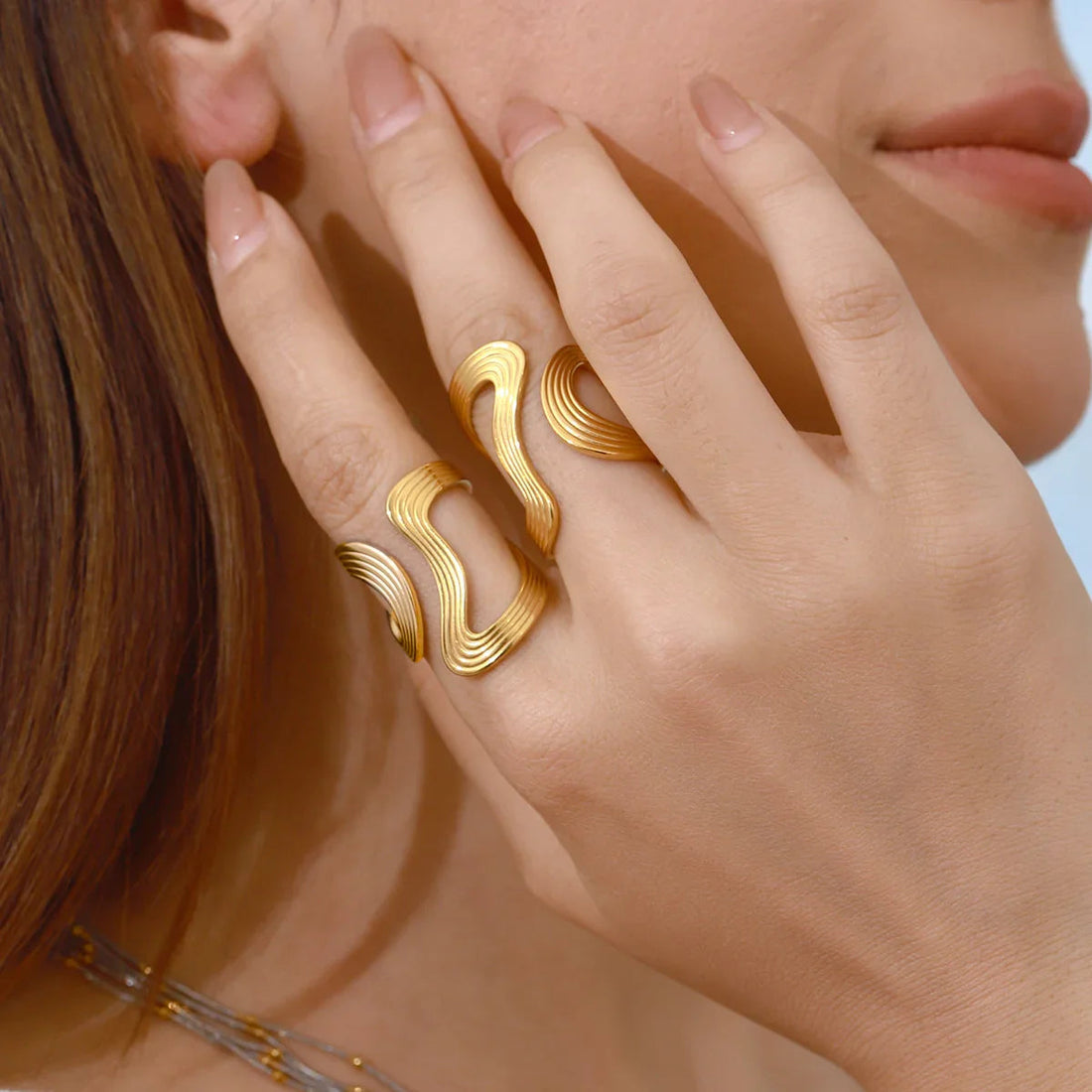 [Royal&Vicky]Vivi Twisted Band Gold Ring