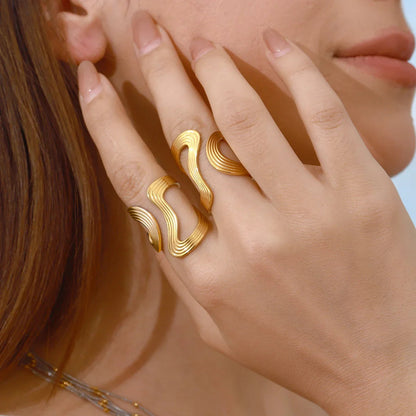 [Royal&Vicky]Vivi Twisted Band Gold Ring