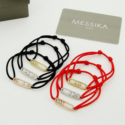[Royal&Vicky]Messika Care(s) pink cord pavé bracelet