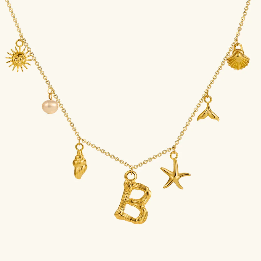 [Royal&Vicky]Avaria Ocean Initial Necklace