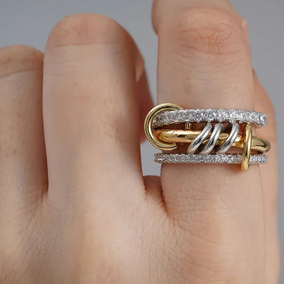 [Royal&Vicky]Cosette Stacked Diamond Ring