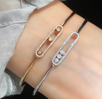 [Royal&Vicky]Move Pavé Diamond Bangle Bracelet M