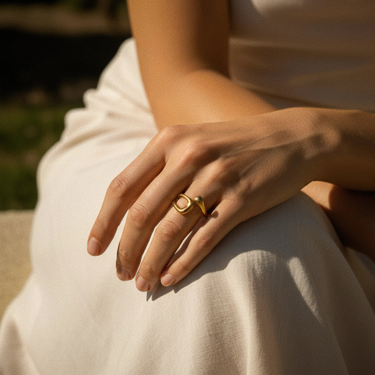 [Royal&Vicky]Bernice Open Ended Gold Ring