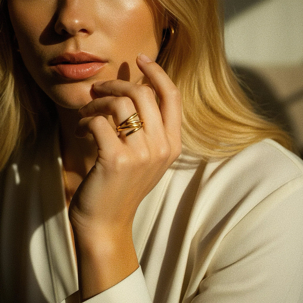 [Royal&Vicky]Shay Contemporary Gold Ring
