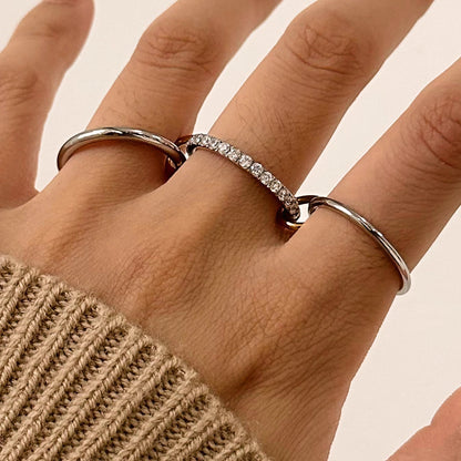 [Royal&Vicky]Desiree Stacked Diamond Ring