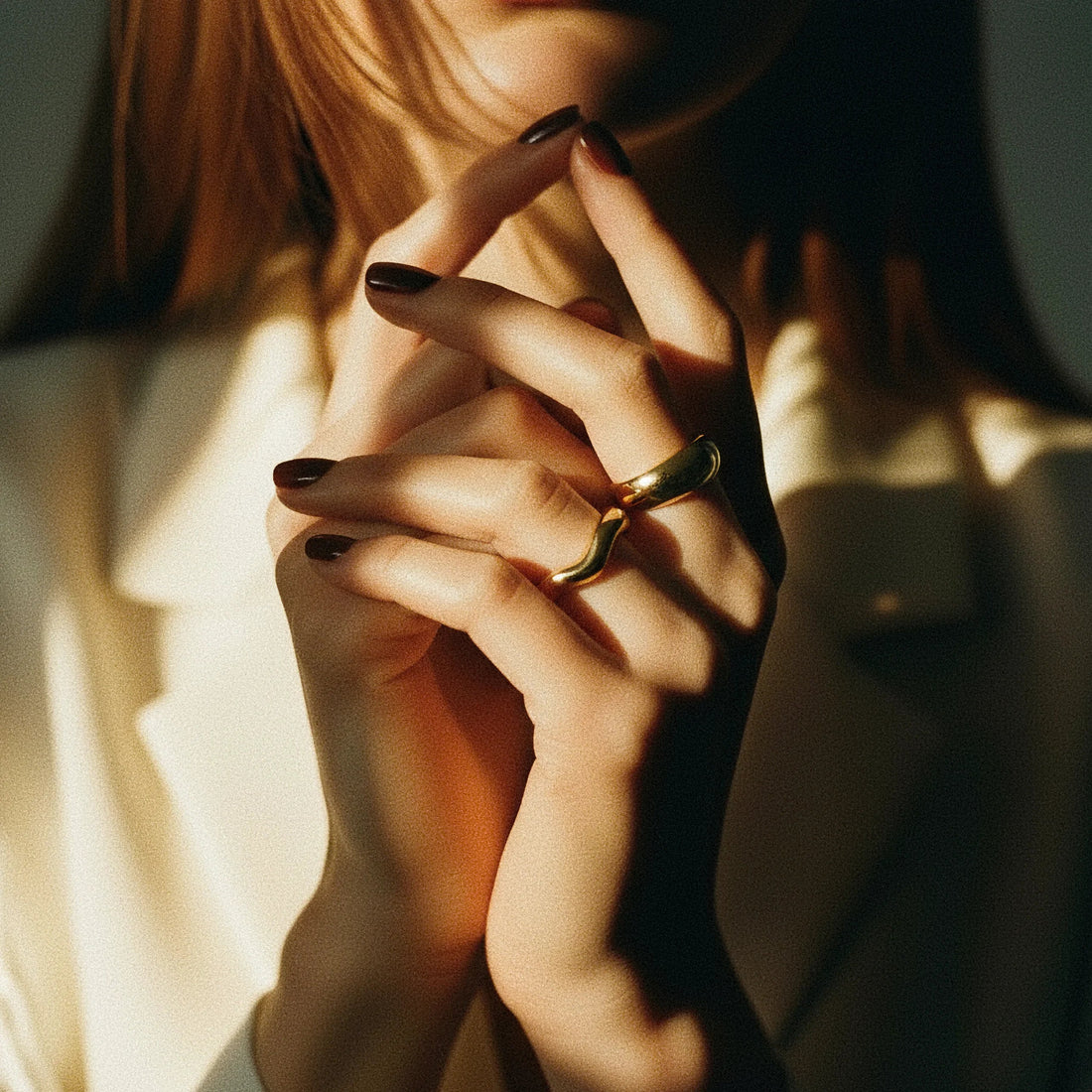 [Royal&Vicky]Lunaria Gold Wave Ring