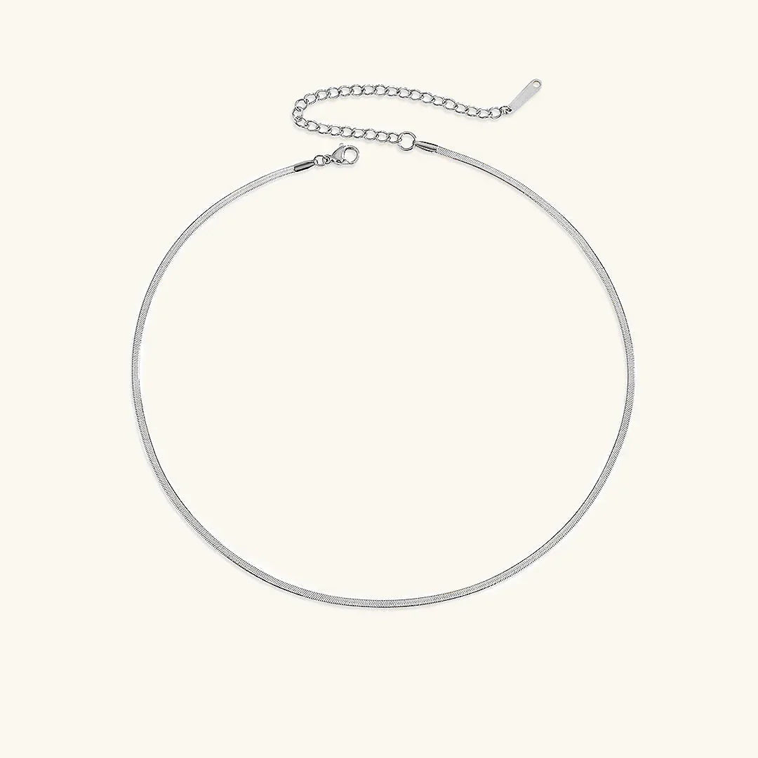 [Royal&Vicky]Elizabeth Gold Herringbone Necklace