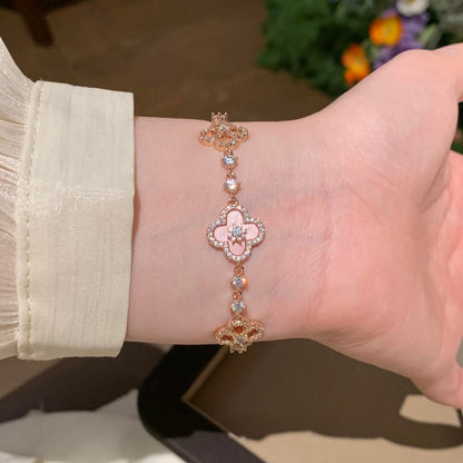 [Royal&Vicky]CLOVER 5 MOTIF PINK BLUE RED WHITE BRACELET