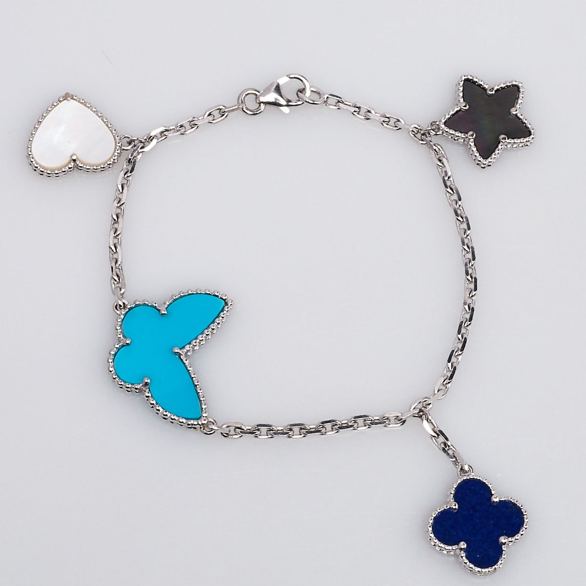 [Royal&Vicky]LUCKY SPRING SILVER BRACELET 4 MOTIF