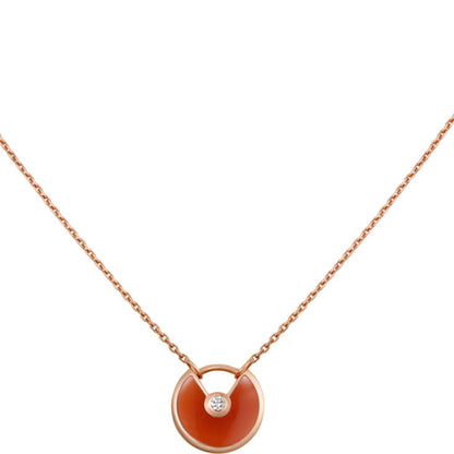 [Royal&Vicky]AMULETTE GOLD CARNELIAN ONYX NECKLACE