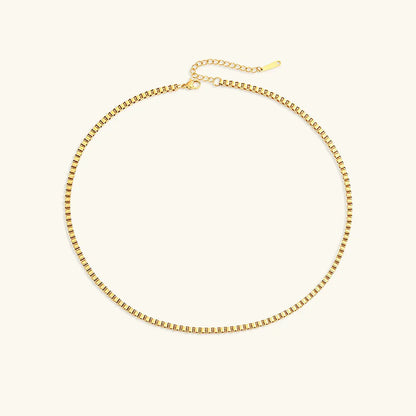 [Royal&Vicky]Danica Box Chain Gold Necklace