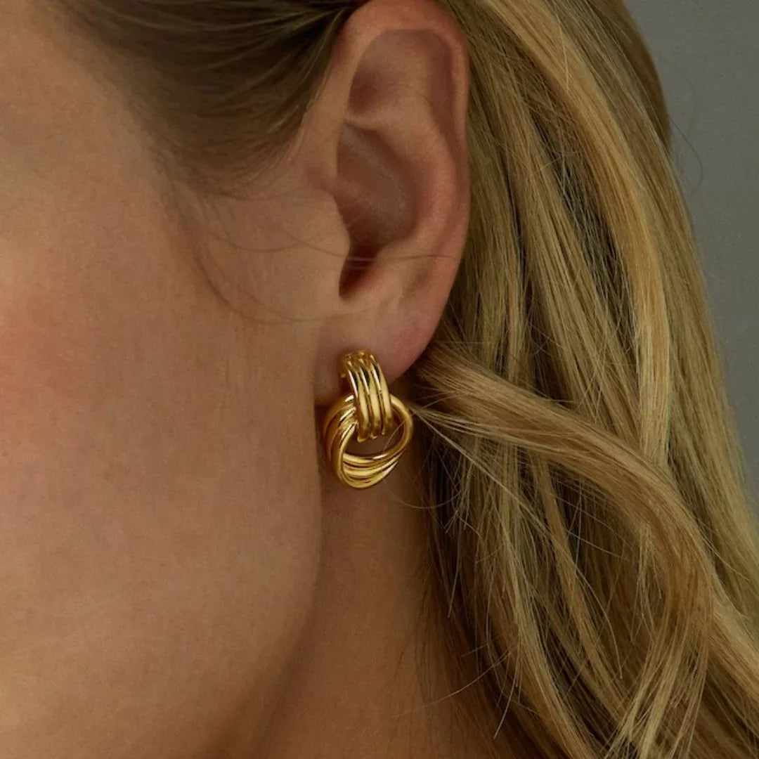[Royal&Vicky]Luna Layered Hoop Earrings