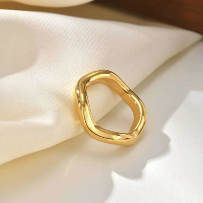 [Royal&Vicky]Lunaria Gold Wave Ring