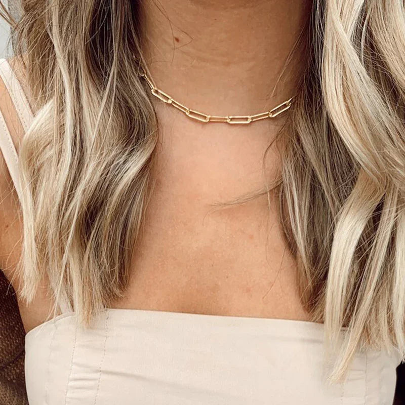 [Royal&Vicky]Amber Gold Chain Necklace
