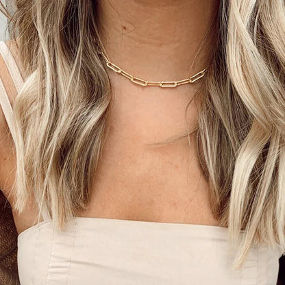 [Royal&Vicky]Amber Gold Chain Necklace