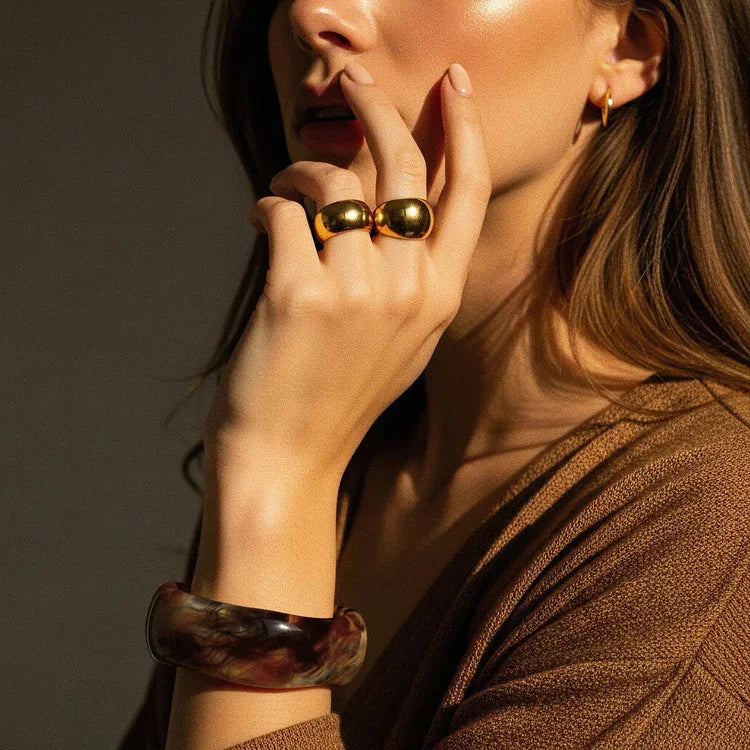 [Royal&Vicky]Julianna Sculpted Autumn Bangles
