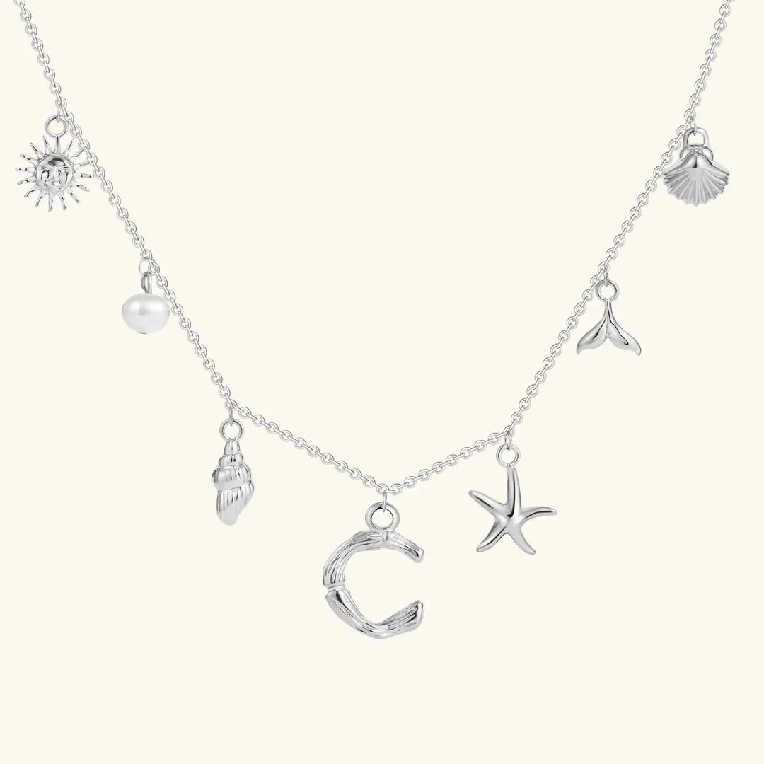 [Royal&Vicky]Avaria Ocean Initial Necklace