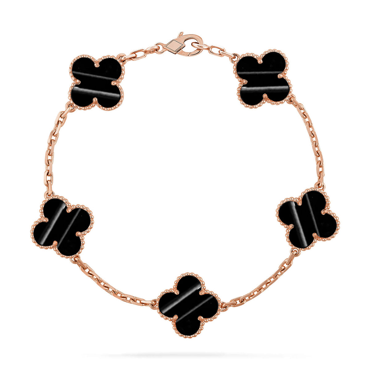[Royal&Vicky]LUCKY CLOVER 5-MOTIF BRACELET - PULSE STONE COLLECTION