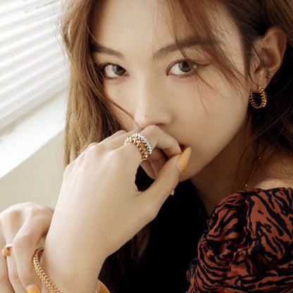 [Royal&Vicky]CLASH SMALL HOOP EARRINGS