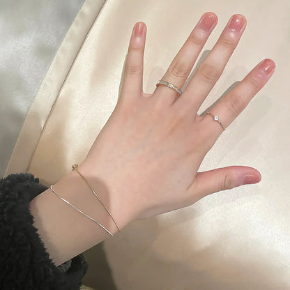 [Royal&Vicky]Gabrielle Diamond Simulant Gold Ring