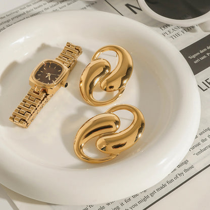 [Royal&Vicky]Dansley Water Drop Gold Earrings