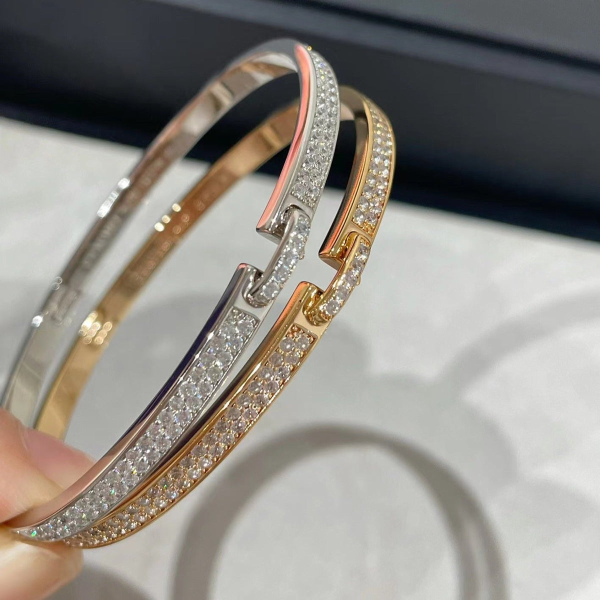 [Royal&Vicky]LIENS VIDENCE DIAMOND PAVED BRACELET
