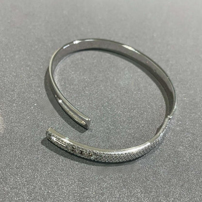 [Royal&Vicky]Move Noa Rose Gold Pavé Diamond Bangle Bracelet