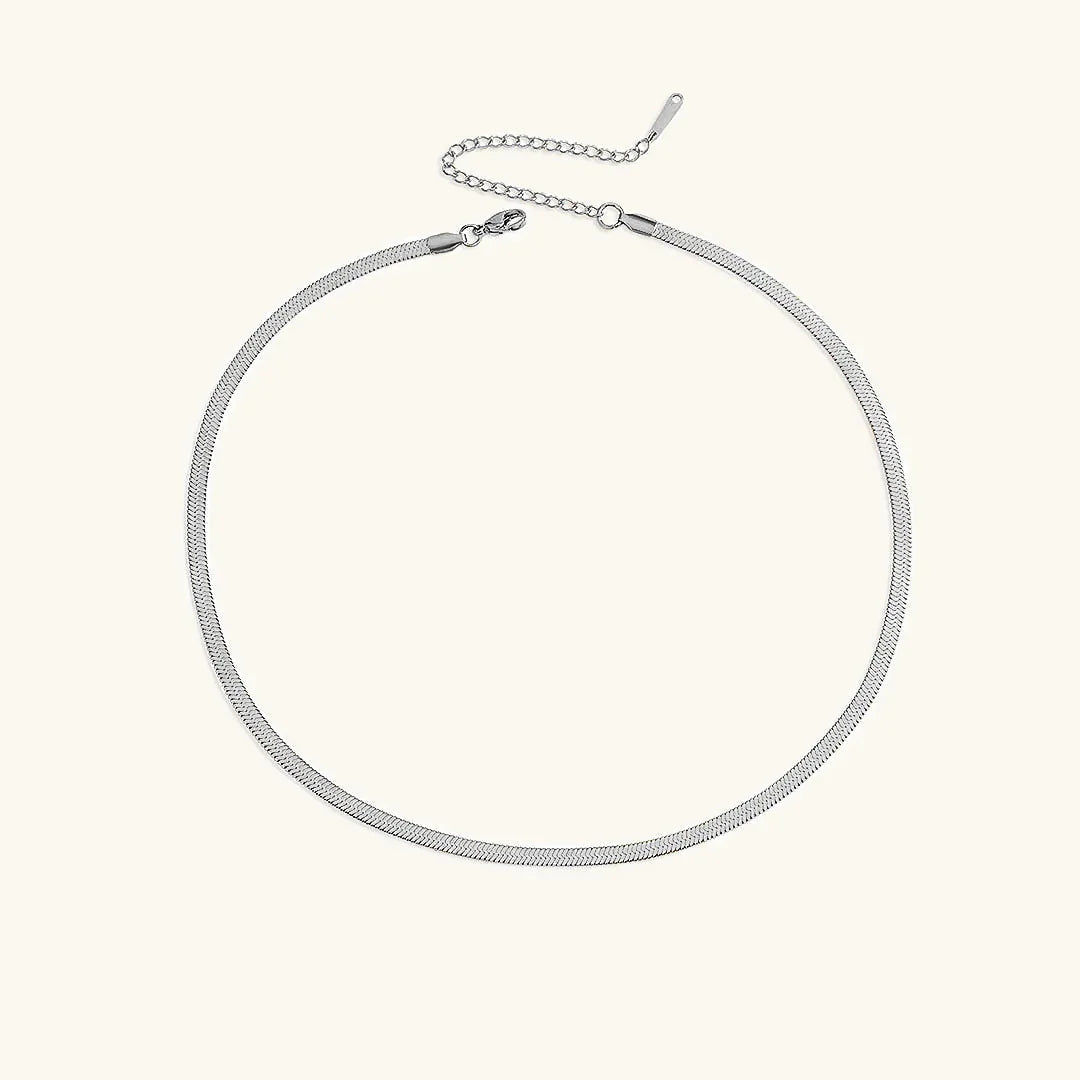[Royal&Vicky]Elizabeth Gold Herringbone Necklace