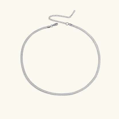 [Royal&Vicky]Elizabeth Gold Herringbone Necklace