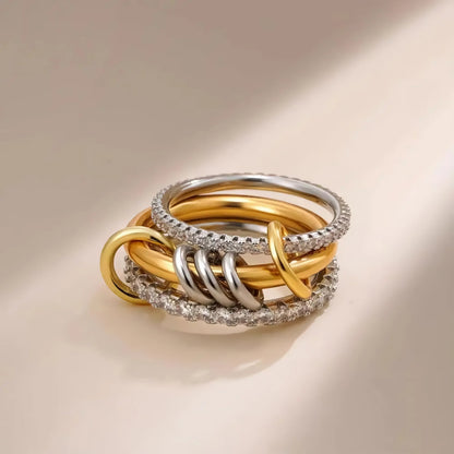 [Royal&Vicky]Cosette Stacked Diamond Ring