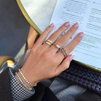 [Royal&Vicky]Chastity Diamond Ring Stack