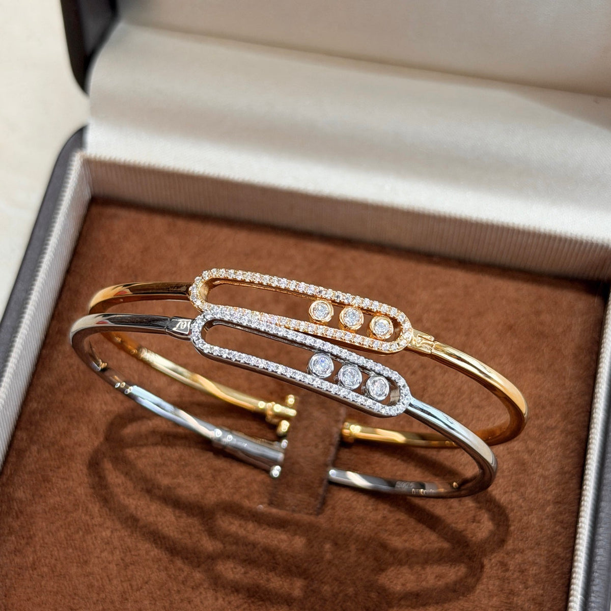 [Royal&Vicky]Move Pavé Diamond Bangle Bracelet M
