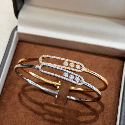 [Royal&Vicky]Move Pavé Diamond Bangle Bracelet M