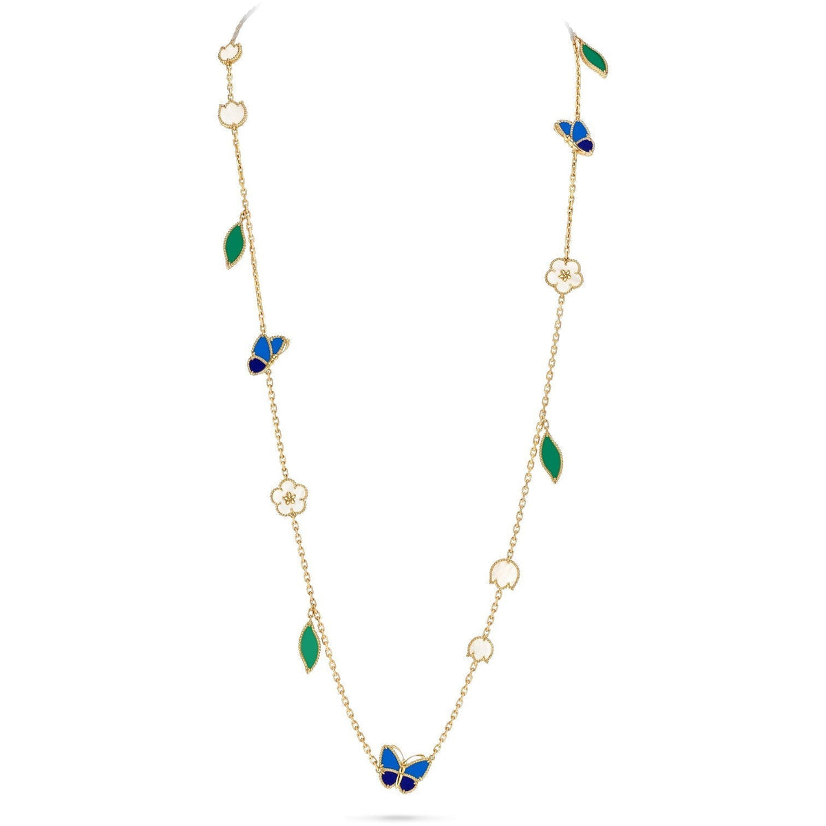 [Royal&Vicky]LUCKY SPRING BUTTERFLY 15 FLOWER NECKLACE