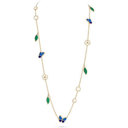 [Royal&Vicky]LUCKY SPRING BUTTERFLY 15 FLOWER NECKLACE