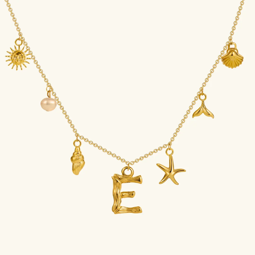 [Royal&Vicky]Avaria Ocean Initial Necklace