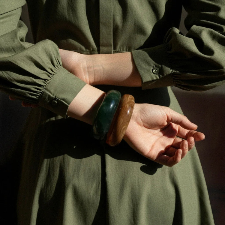 [Royal&Vicky]Julianna Sculpted Autumn Bangles