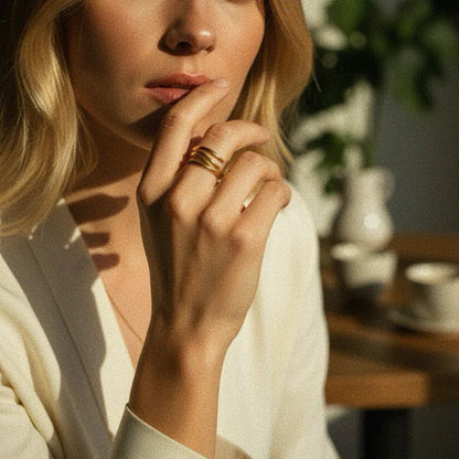 [Royal&Vicky]Shay Contemporary Gold Ring