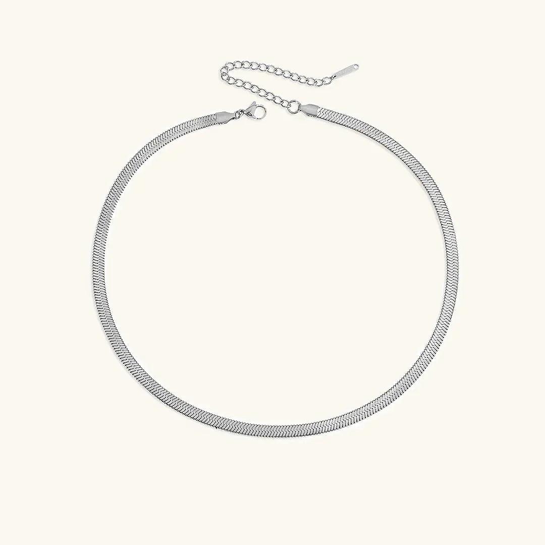 [Royal&Vicky]Elizabeth Gold Herringbone Necklace
