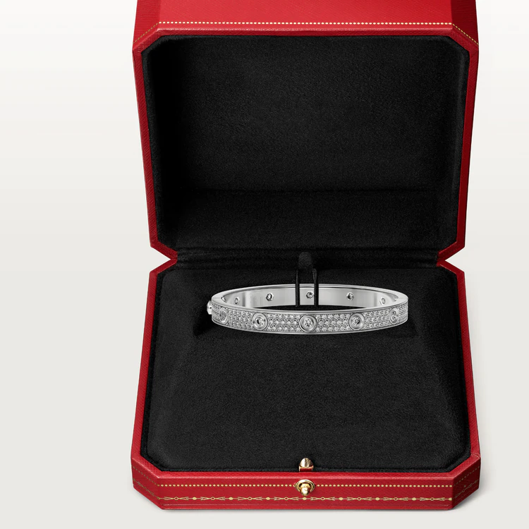 [Royal&Vicky]LOVE BRACELET 6.1MM DIAMOND-PAVED 10 BIG DIAMONDS