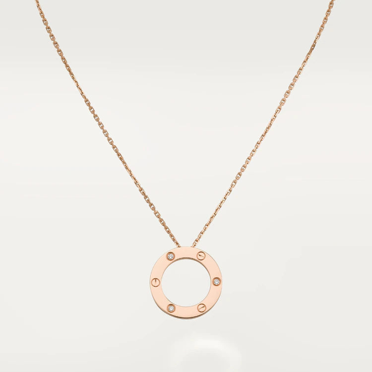 [Royal&Vicky]LOVE NECKLACE 16MM 3 DIAMONDS