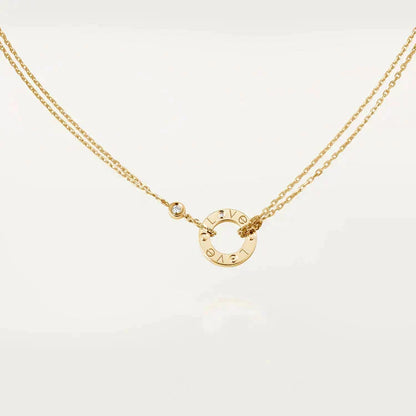 [Royal&Vicky]LOVE NECKLACE 16MM 2 DIAMONDS