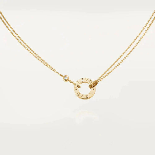 [Royal&Vicky]LOVE NECKLACE 16MM 2 DIAMONDS