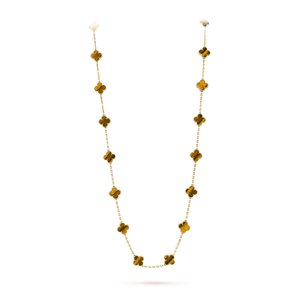 [Royal&Vicky]CLOVER 20 MOTIFS TIGER EYE ROSE GOLD