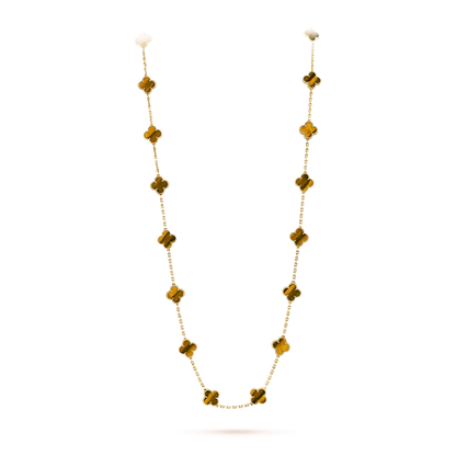 [Royal&Vicky]CLOVER 20 MOTIFS TIGER EYE ROSE GOLD