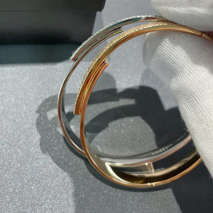 [Royal&Vicky]Move Noa Rose Gold Pavé Diamond Bangle Bracelet