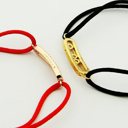 [Royal&Vicky]Messika Care(s) pink cord pavé bracelet