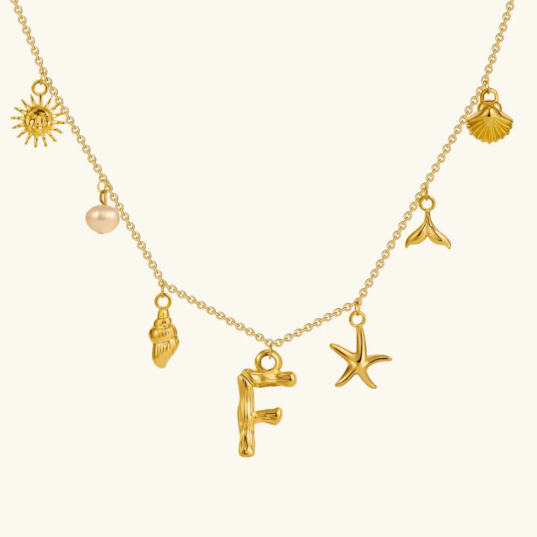 [Royal&Vicky]Avaria Ocean Initial Necklace